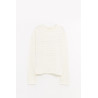 MFPEN OFF WHITE STRIPE ROUND NECK SWEATER
